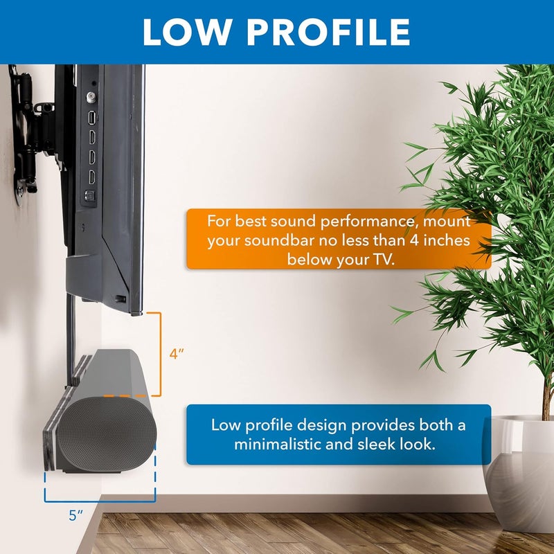 Mount-It! TV Speaker Bracket Compatible with Sonos Arc Soundbars | Soundbar Mount for TV to Achieve Directional Sound All Around, Designed for Compatibility with Sonos Arc - Image 5